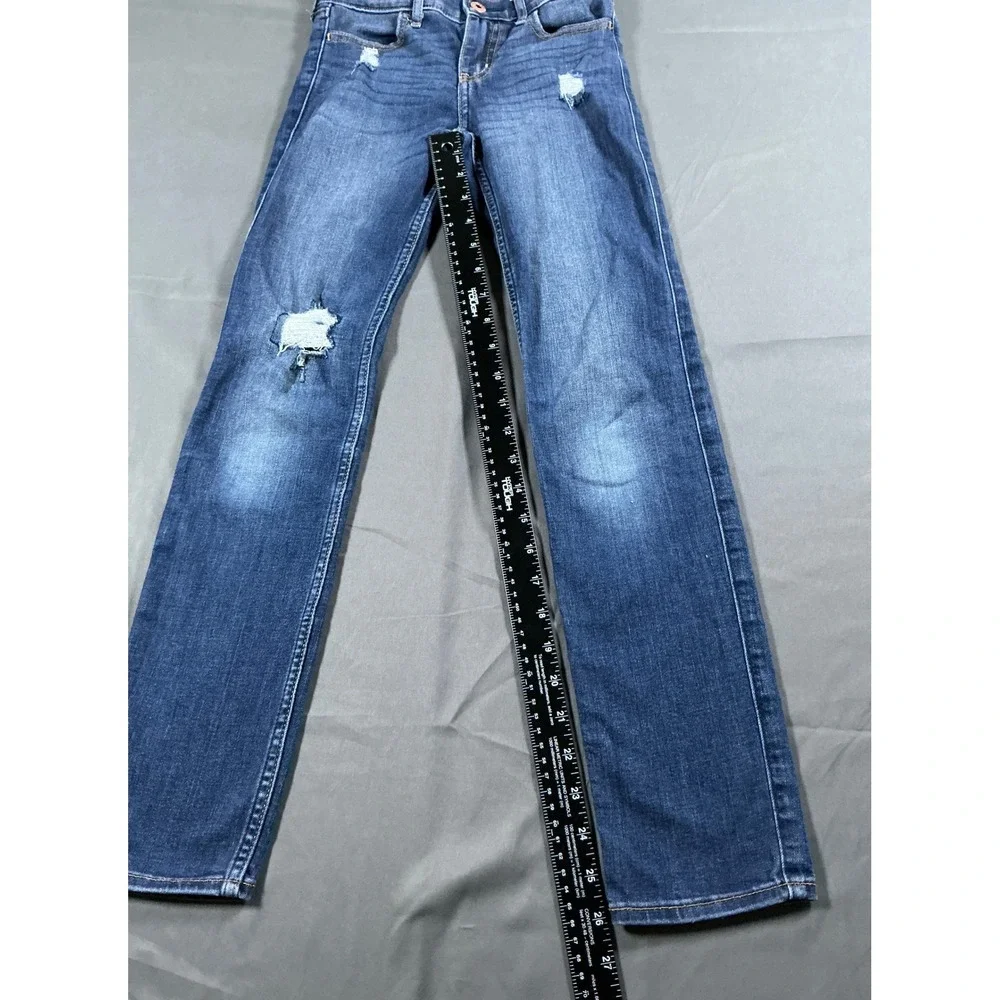 Abercrombie Kids Slim Fit Distressed Blue Jeans‎ Size 11/12 Adjustable Waist